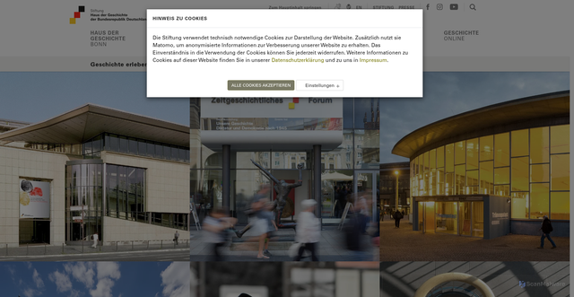 Security scan screenshot of https://www.hdg.de/