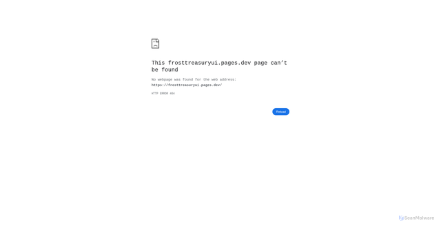 Security scan screenshot of http://frosttreasuryui.pages.dev