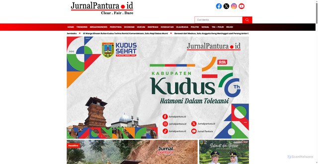 Security scan screenshot of https://jurnalpantura.id