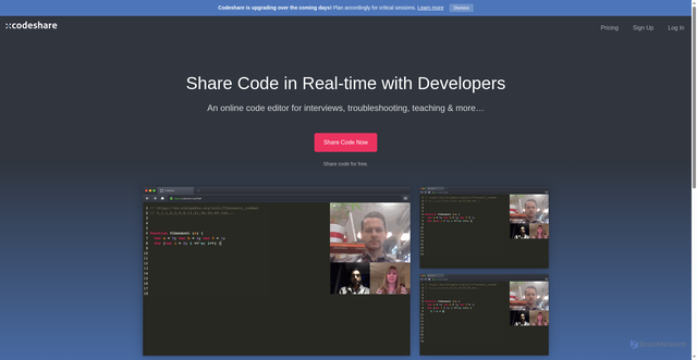 Security scan screenshot of https://codeshare.io