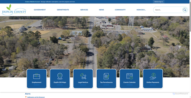 Security scan screenshot of https://duplinnc.gov/