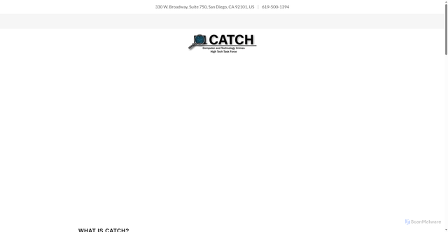 Security scan screenshot of https://catchteamca.gov/
