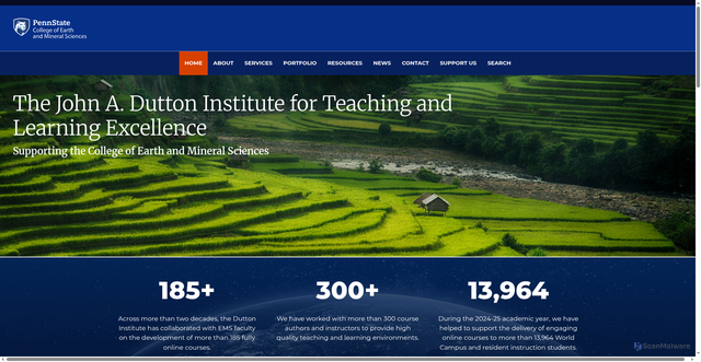 Security scan screenshot of https://www.e-education.psu.edu