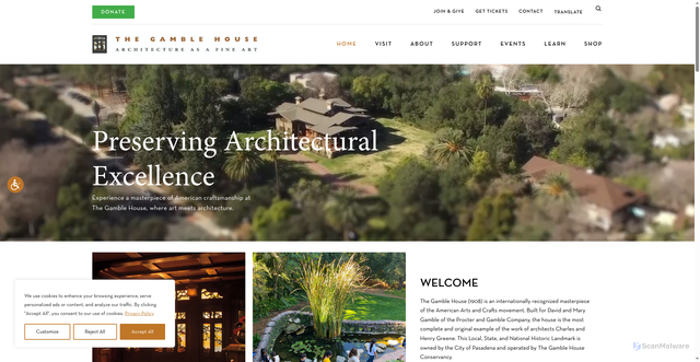 Security scan screenshot of https://gamblehouse.org/
