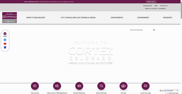Security scan screenshot of https://www.cortezco.gov/