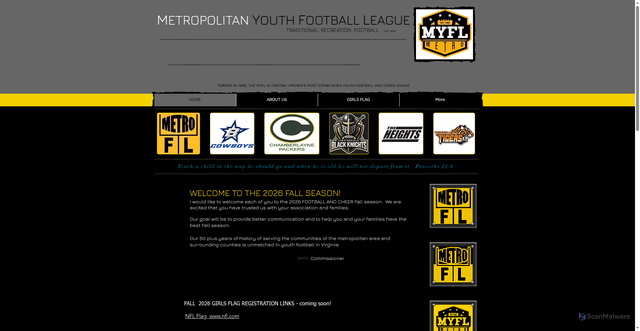 Security scan screenshot of https://www.myflfootball.org/