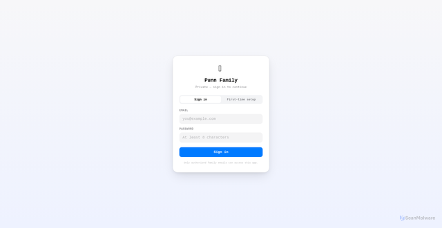 Security scan screenshot of https://punnfamily.com/