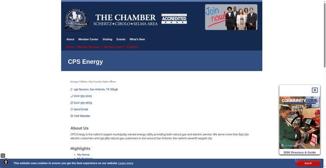 Security scan screenshot of https://business.thechamber.info/list/member/cps-energy-712