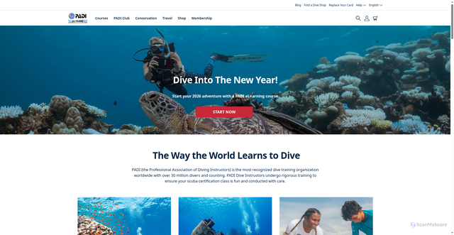 Security scan screenshot of https://padi.com