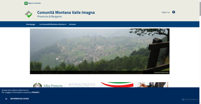 Security scan screenshot of https://cmvalleimagna.bg.it/hh/index.php