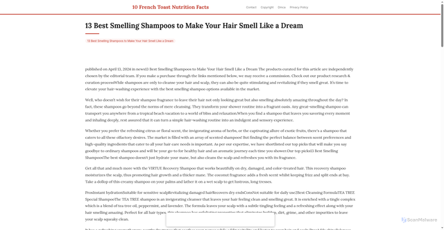 Security scan screenshot of https://jfflonlinehugo-wtlittsh7o.edgeone.app/16035-13-best-smelling-shampoos-to-make-your-hair-smell-like-a-dream.html