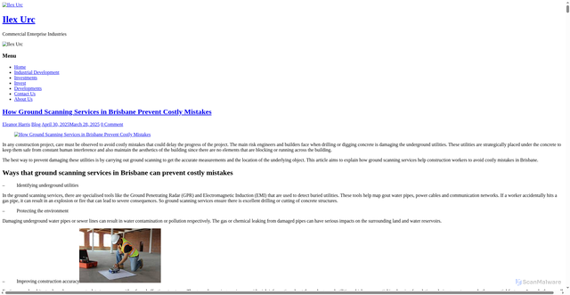 Security scan screenshot of http://www.ilex-urc.com/