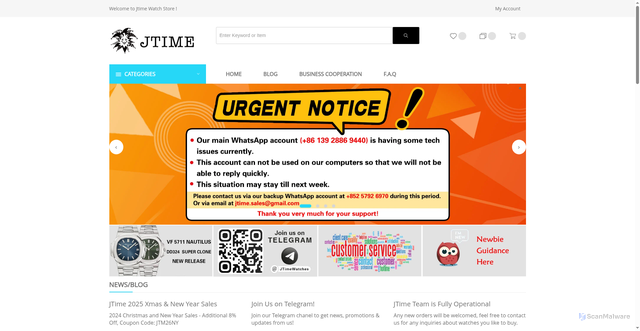 Security scan screenshot of https://jtime.io