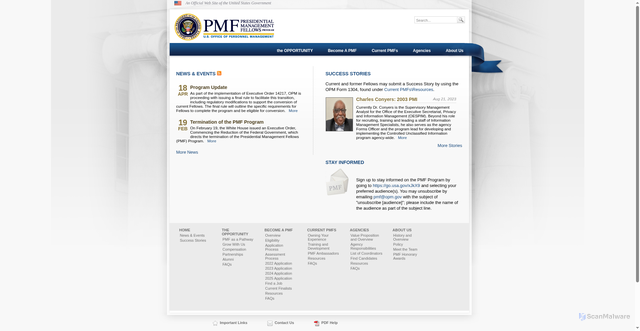 Security scan screenshot of https://www.pmf.gov/