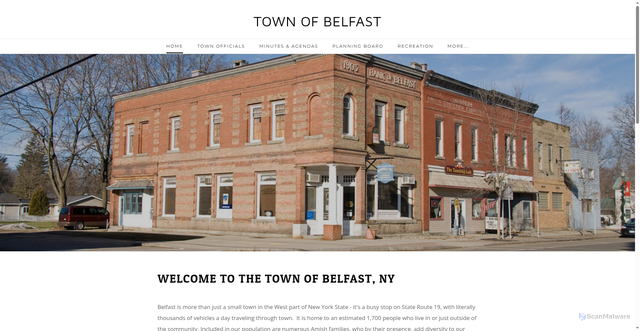 Security scan screenshot of https://www.belfastny.gov/