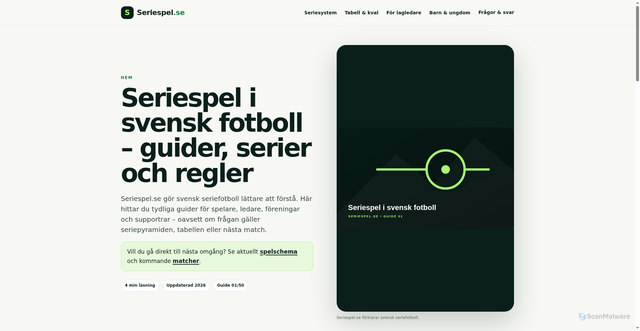 Security scan screenshot of https://seriespel.se