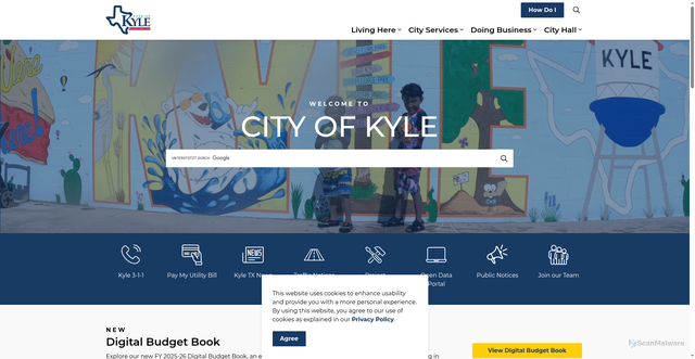 Security scan screenshot of https://www.cityofkyle.gov/