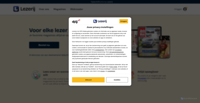 Security scan screenshot of https://www.tijdschrift.nl