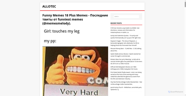 Security scan screenshot of https://salletec.pages.dev/post/funny-memes-18-plus-memes/