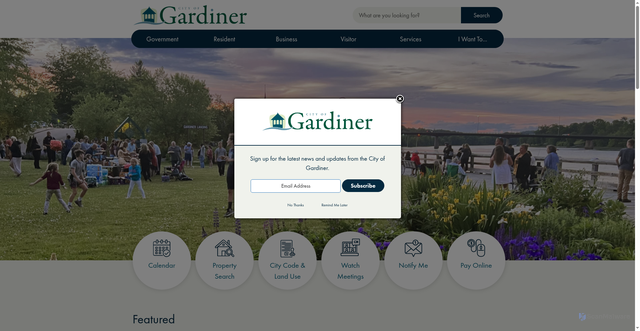 Security scan screenshot of https://www.gardinermaine.gov/