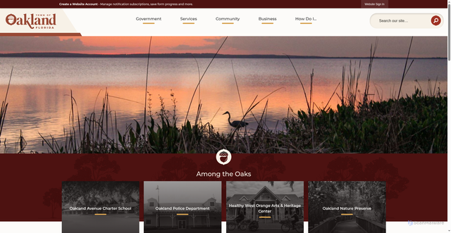 Security scan screenshot of https://oaklandfl.gov/