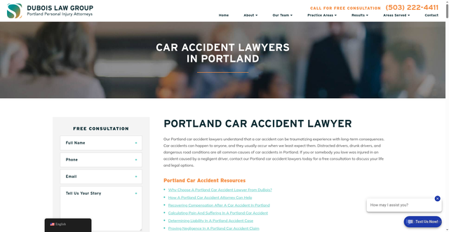 Security scan screenshot of https://pdxinjurylaw.com/practice-areas/portland-car-accident-lawyers/