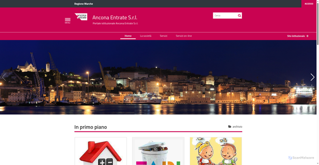 Security scan screenshot of https://anconaentrate.it/