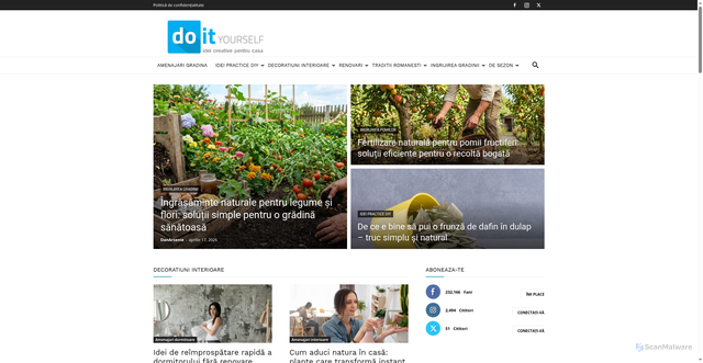 Security scan screenshot of https://ideipentrucasa.ro