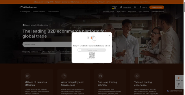 Security scan screenshot of https://yologroup.trk2afse.com/click?pid=5&offer_id=11&sub2=d59c3d22gsjc73dsbiog