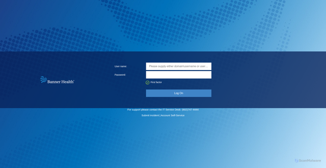 Security scan screenshot of https://workspace.bannerhealth.com