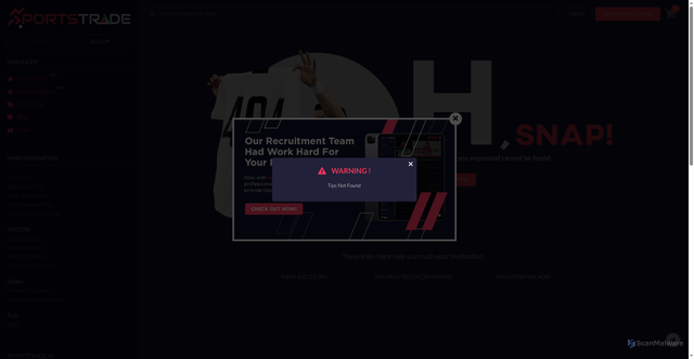 Security scan screenshot of https://www.sportstrade.io/fixture-tips742402.html
