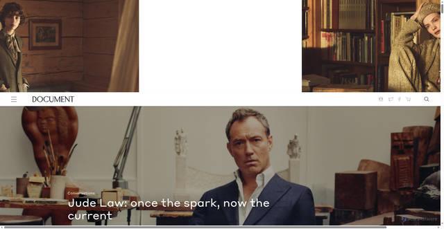 Security scan screenshot of https://www.documentjournal.com/2025/09/jude-law-is-still-waving/