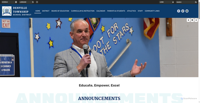 Security scan screenshot of http://www.denville.org/