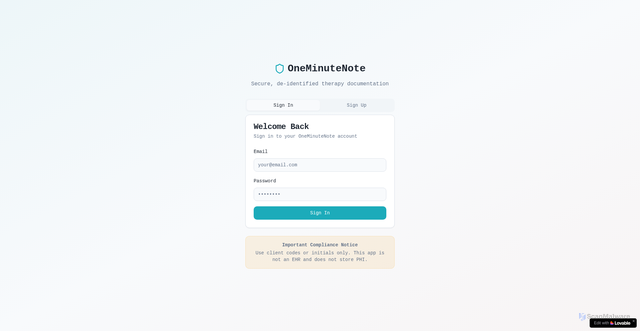 Security scan screenshot of https://oneminutenote.com/