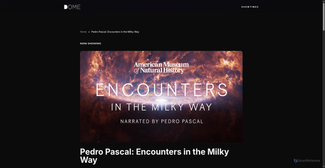 Security scan screenshot of https://www.domevancouver.com/show/encounters-in-the-milky-way