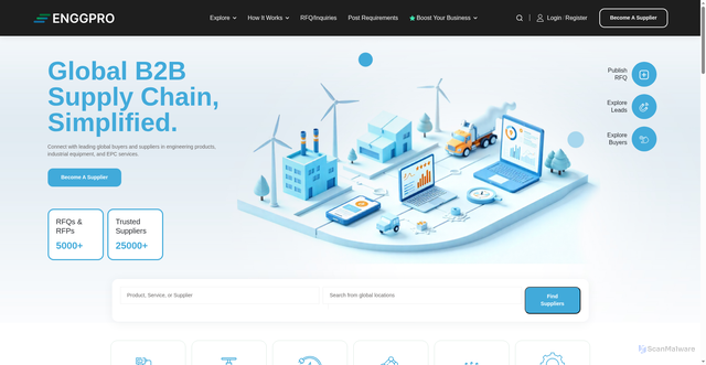 Security scan screenshot of https://enggpro.com