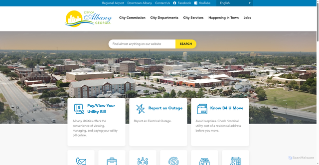 Security scan screenshot of https://www.albanyga.gov/