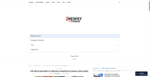 Security scan screenshot of https://www.newsy-today.com/the-reckless-ben-vs-bricks-minifigs-scandal-explained/
