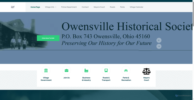 Security scan screenshot of https://owensvilleoh.gov/