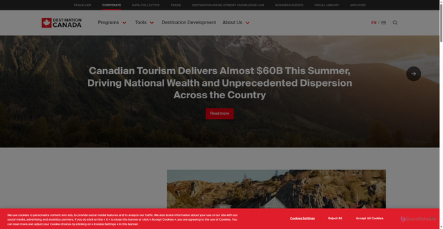 Security scan screenshot of https://www.destinationcanada.com/en-ca
