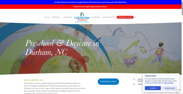 Security scan screenshot of https://lightbridgeacademy.com/durham-nc/