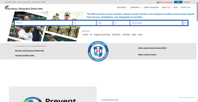 Security scan screenshot of https://nrd.gov/