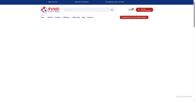 Security scan screenshot of https://rvmdpeptides.com