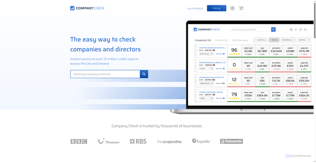 Security scan screenshot of https://companycheck.co.uk