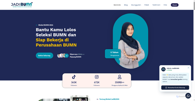 Security scan screenshot of https://jadibumn.id