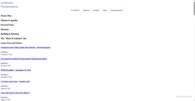 Security scan screenshot of https://grovelandmi.gov/