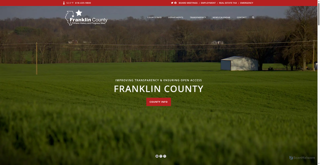 Security scan screenshot of https://franklincountyil.gov/