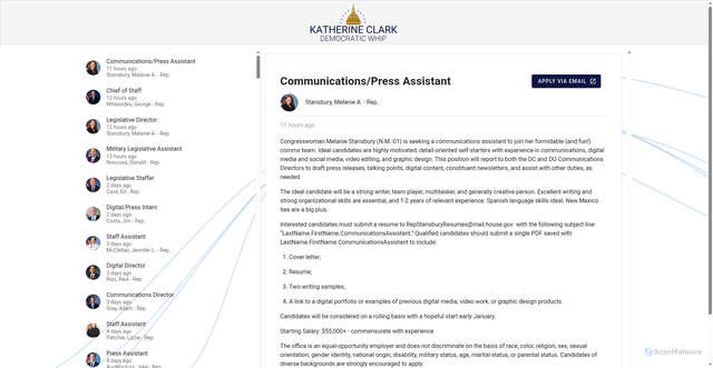 Security scan screenshot of https://resumebank.domewatch.us/jobs