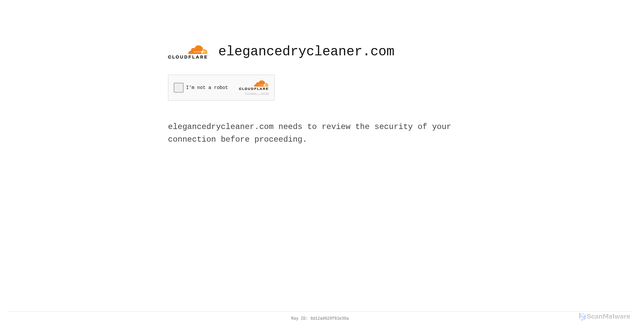 Security scan screenshot of https://elegancedrycleaner.com