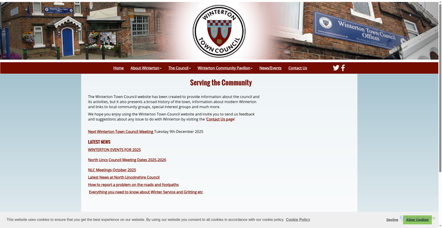 Security scan screenshot of http://www.wintertoncouncil.co.uk/